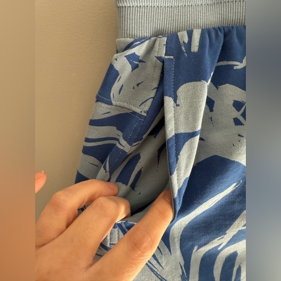 Puma Womans Blue Floral Mini Elastic Band Drawstring Pockets Skirt XL New Spring - Picture 2 of 9